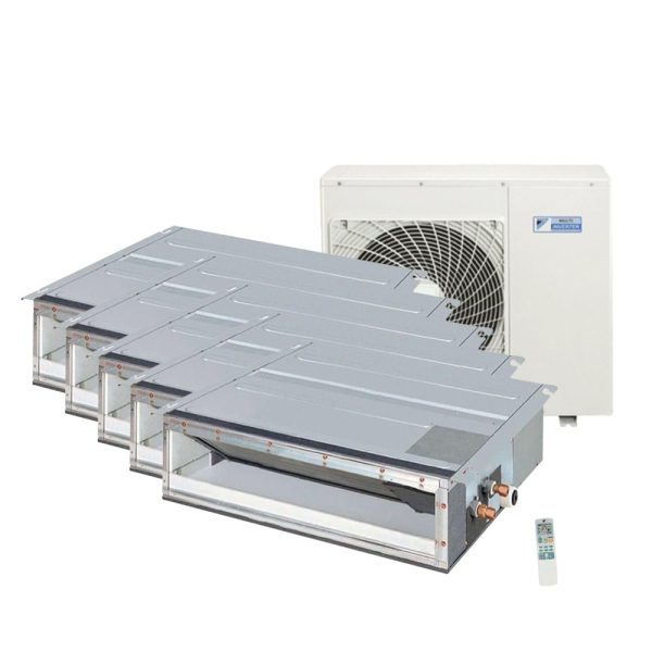 Ar Condicionado Multi Split Inverter Daikin Duto 3x9000 + 2x12000 BTU/h Quente e Frio Monofásico 5MXS38PMVM - 220 Volts