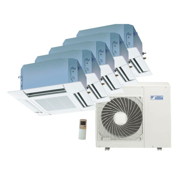 Ar Condicionado Multi Split Cassete 4 Vias Inverter Daikin  3x9000 + 2x12000 BTU/h Quente e Frio Monofásico 5MXS38PMVM - 220 Volts