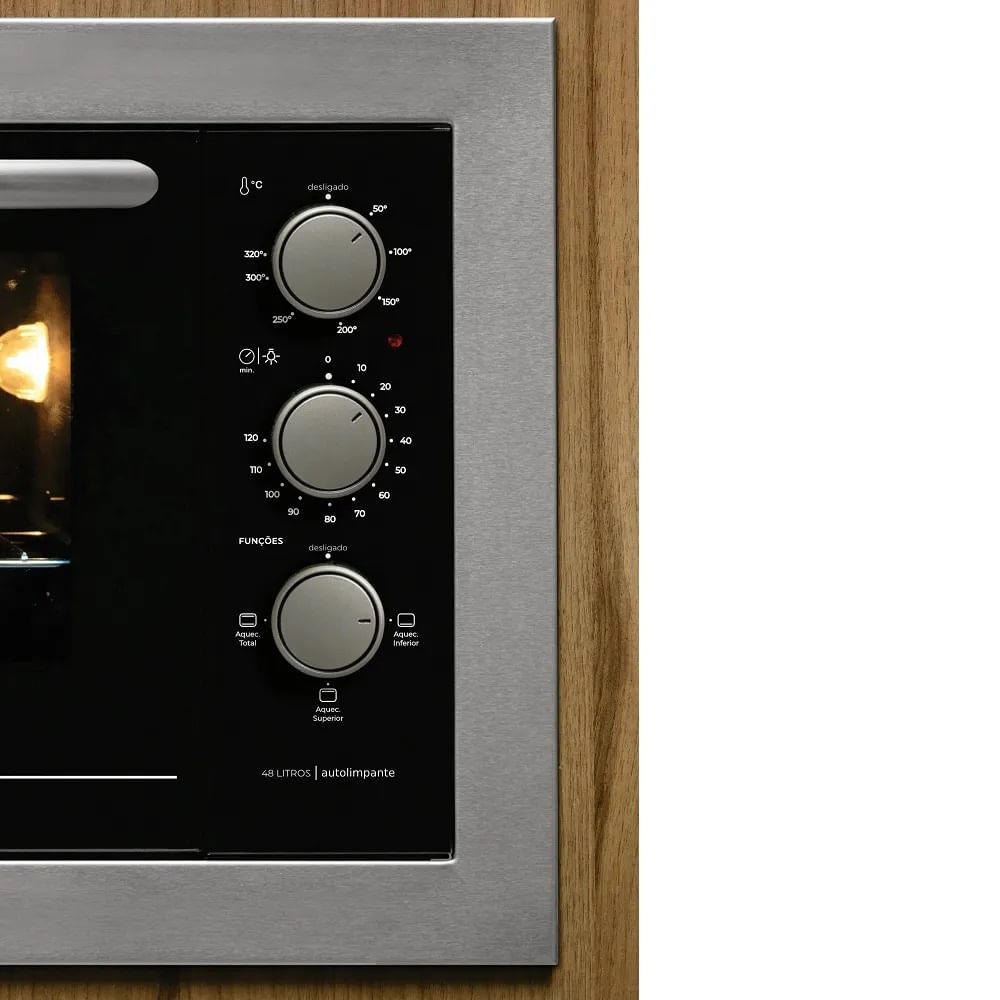 Forno de Elétrico de   Embutir Fischer 48 Litros Fit Line Inox – 127 Volts - Image 4