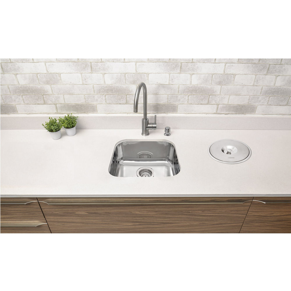 Cuba de Embutir Tramontina 40 Litros Lavínia 40x34cm em Aço Inox Alto Brilho - Image 2