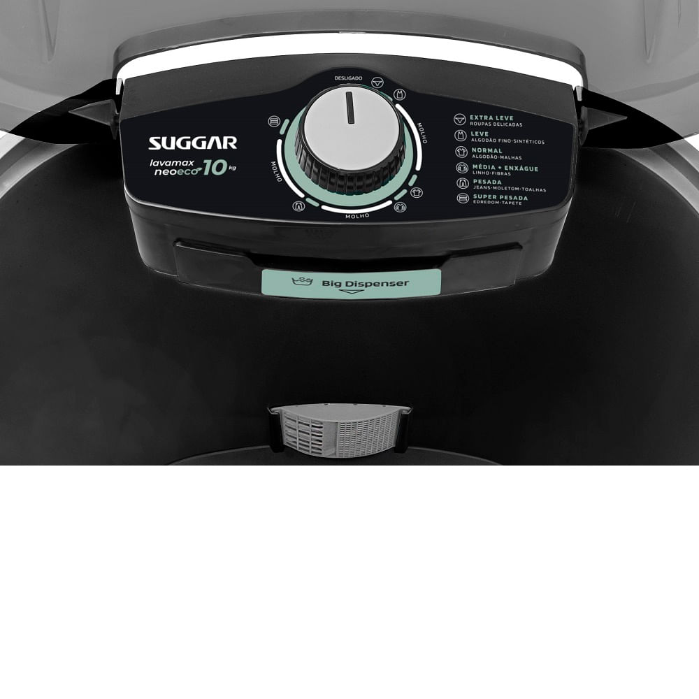 Lavadora de Roupas Suggar 10Kg Lavamax Neo Eco Preto LE1012PT – 220 Volts - Image 5