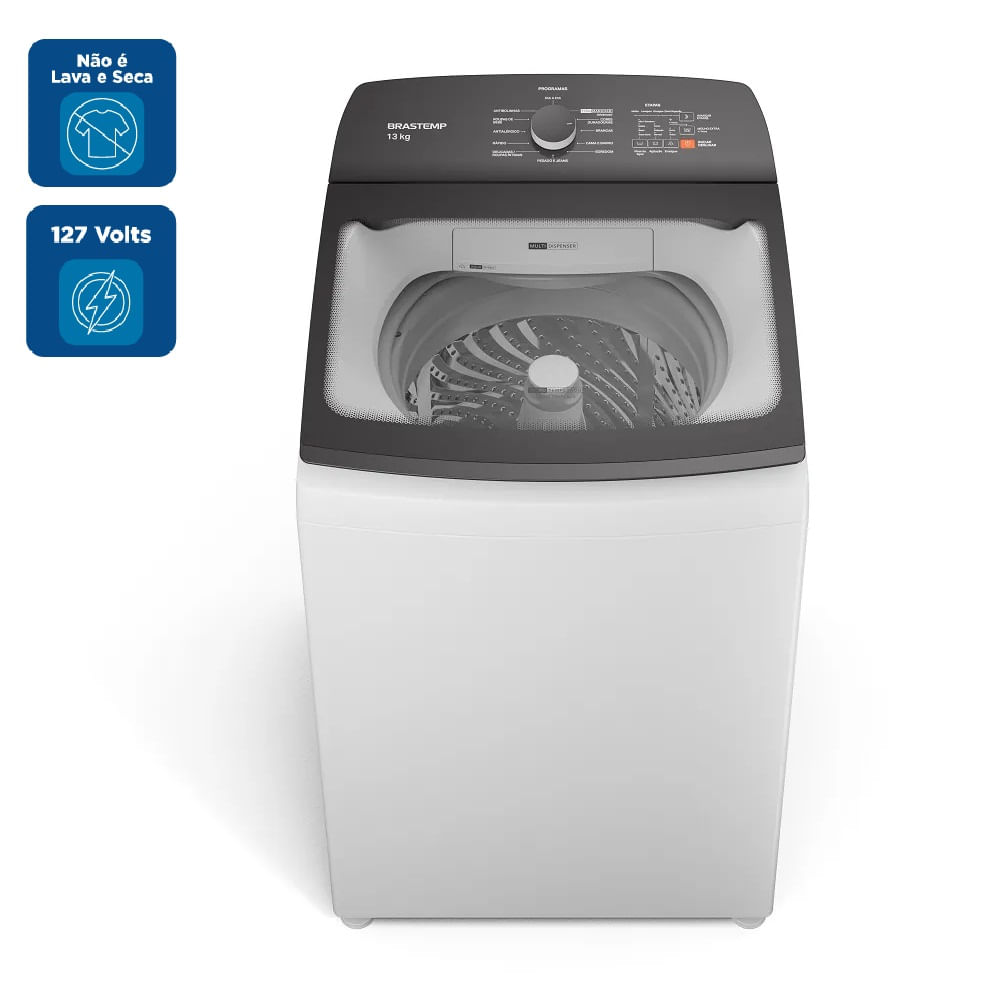 Lavadora Brastemp 13Kg com Ciclo Tira Manchas Advanced e Ciclo Antibolinha Branca BWK13AB – 127 Volts - Image 2