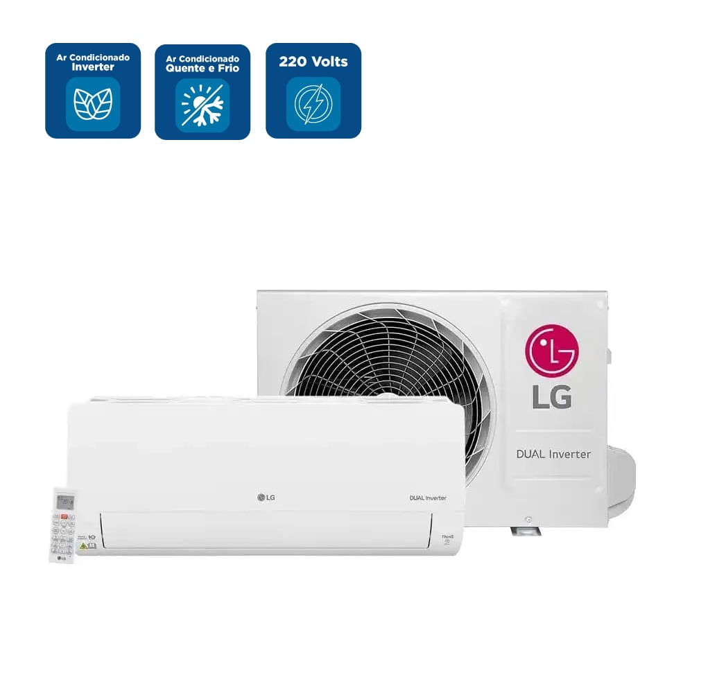 Ar Condicionado Split 9000 Btus LG Dual Inverter Quente e Frio S3-W09AA31C - 220 Volts - Image 2