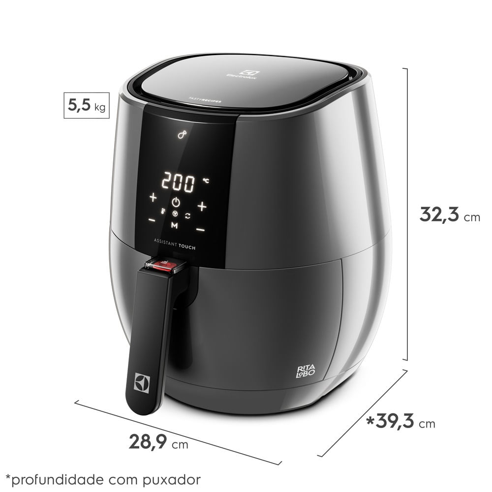 Fritadeira Elétrica AirFryer Electrolux 3,2 Litros Preta EAF20 – 220 Volts - Image 3