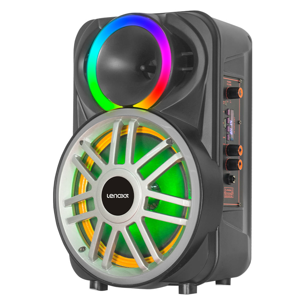Caixa de Som Lenoxx Amplificada Preta LCA8 – Bivolt - Image 3