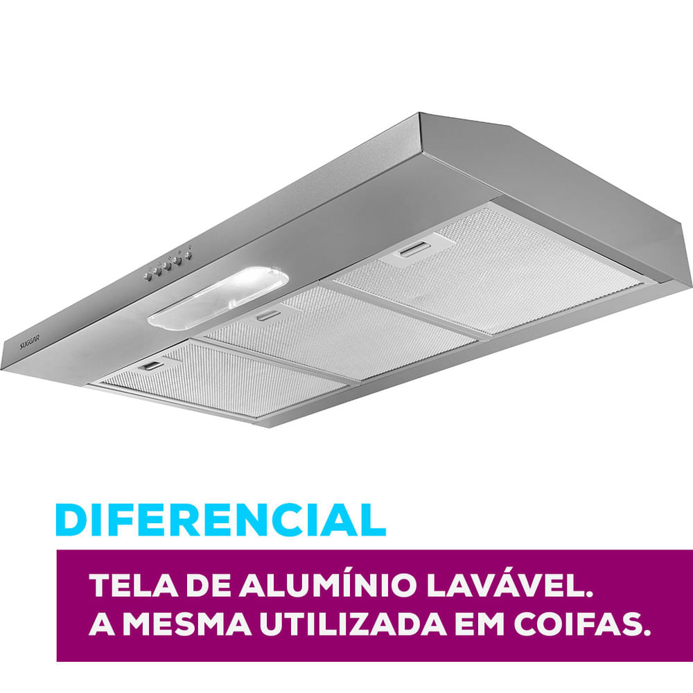 Depurador de Ar Suggar Slim 80cm Prata DPS182PR – 220 Volts - Image 7