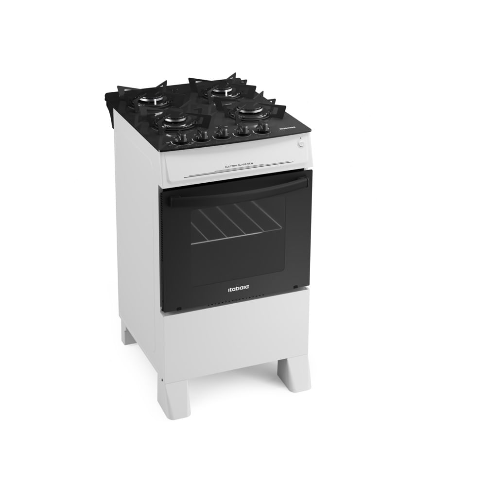 Fogão de Piso Itatiaia 4 Bocas com Mesa de Vidro Electra Glass New Branco – Bivolt - Image 2