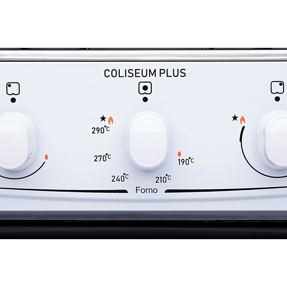 Fogão de Piso Atlas 4 Bocas Com Mesa Inox Coliseum Plus Branco - Image 5