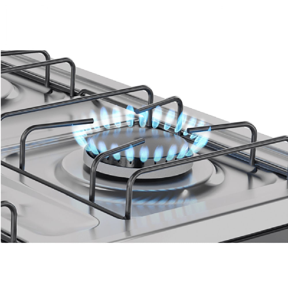 Fogão de Piso Mueller 4 Bocas Mesa Inox Branco MFI4BA - Image 6