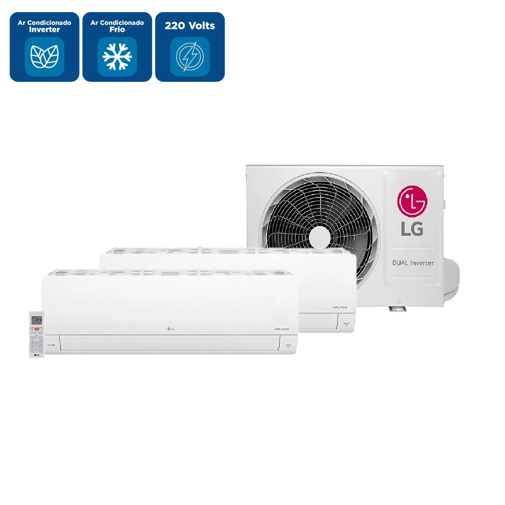 Ar Condicionado Bi Split Inverter LG 9000 e 12000 BTU/h Frio S32Q16SA212  – 220 Volts - Image 2