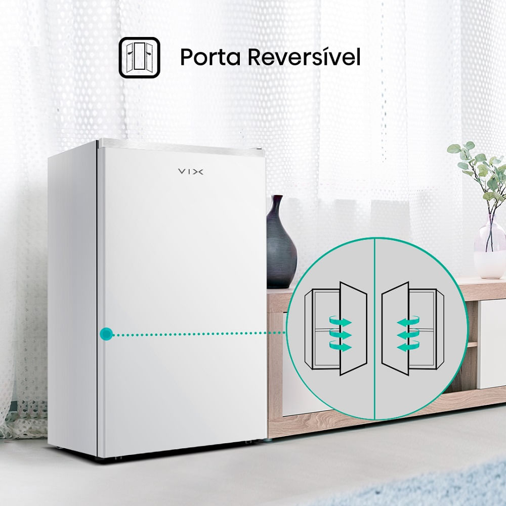 Frigobar Vix 115 Litros Porta Reversível Branco RR157VX2A – 220 Volts - Image 10