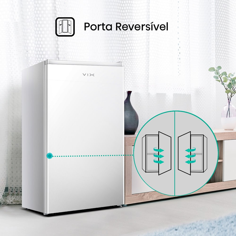 Frigobar Vix 90 Litros Porta Reversível Branco RR121VX2A – 220 Volts - Image 10
