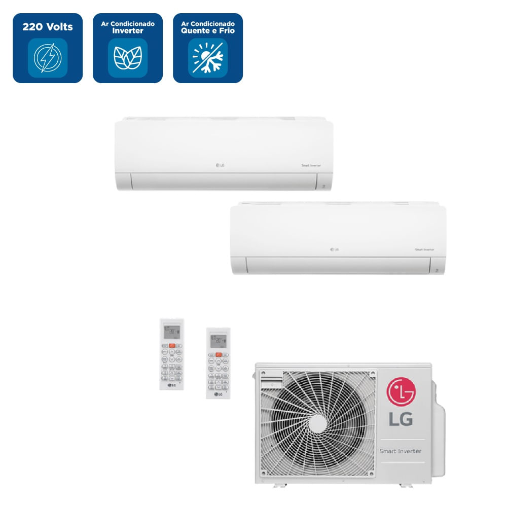 Ar Condicionado Multi Split Inverter LG Hi Wall 2x12000 BTU/h Quente e Frio com WiFi integrado A3UW21GFAC.AWGZBR1 – 220 Volts - Image 2