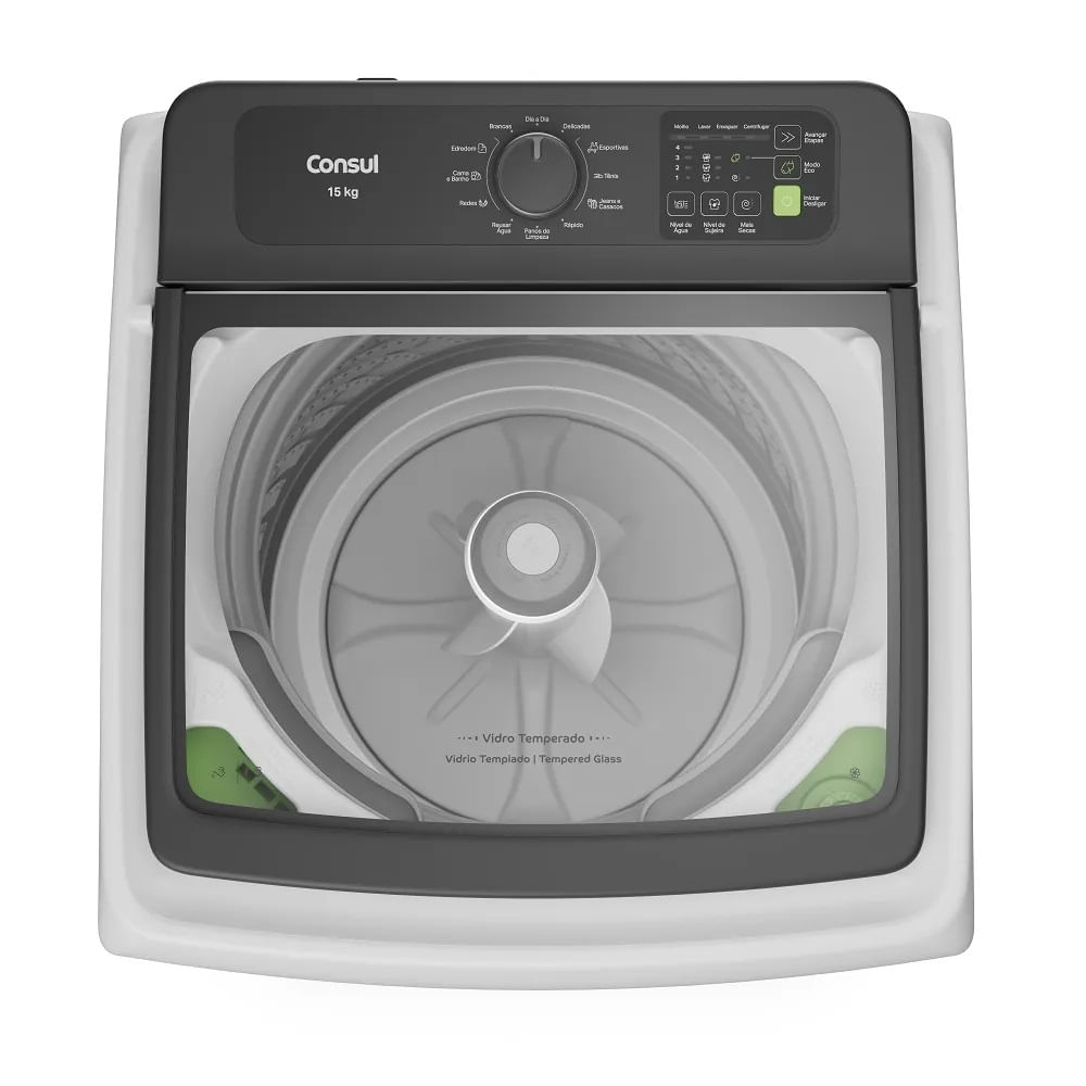 Máquina de Lavar Consul 15Kg com Modo Eco Branca CWN15ABBNA– 220 Volts - Image 3