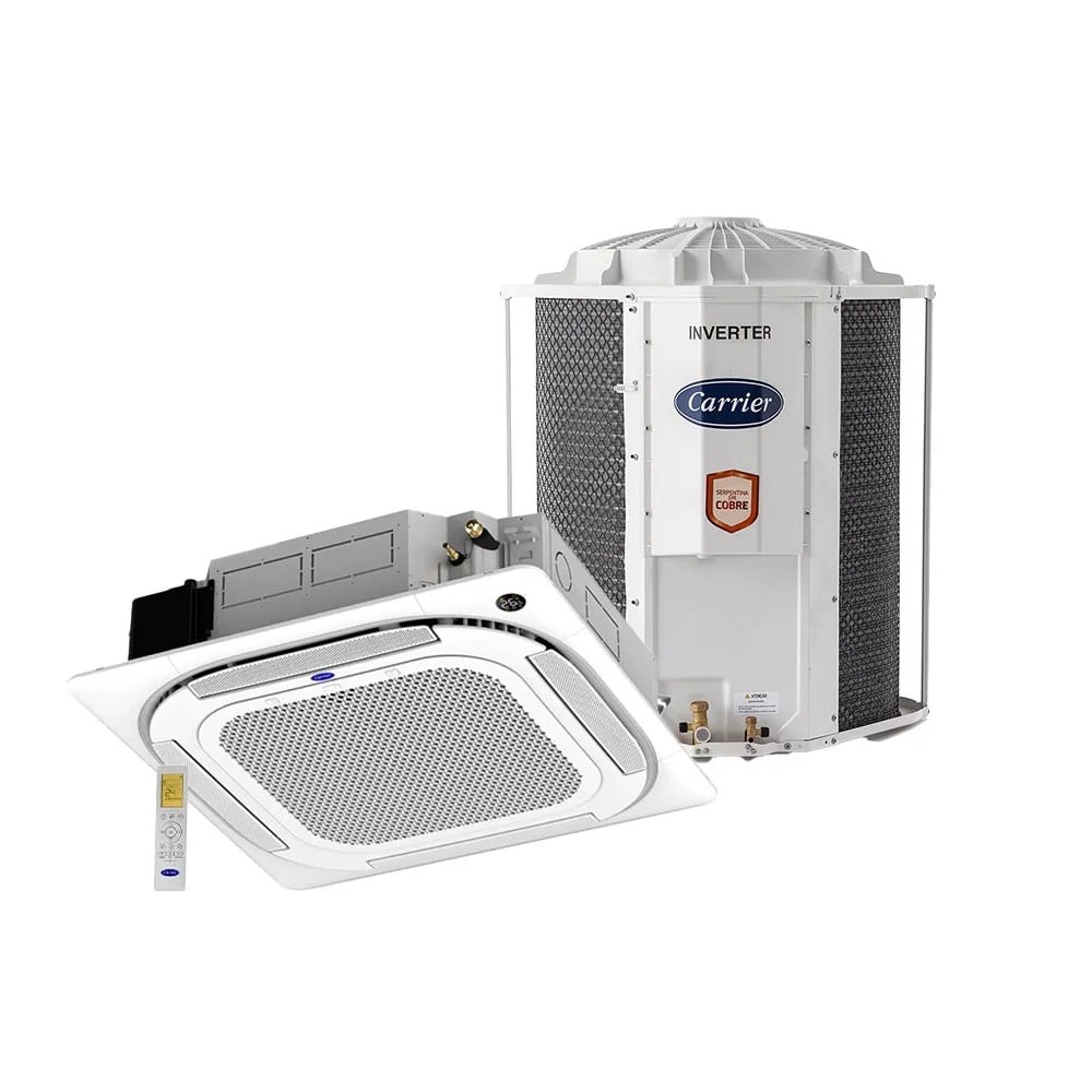 Ar Condicionado Split Cassete Inverter Carrier 28000 BTU/h Frio Monofásico 38TVCD28515MC – 220 Volts