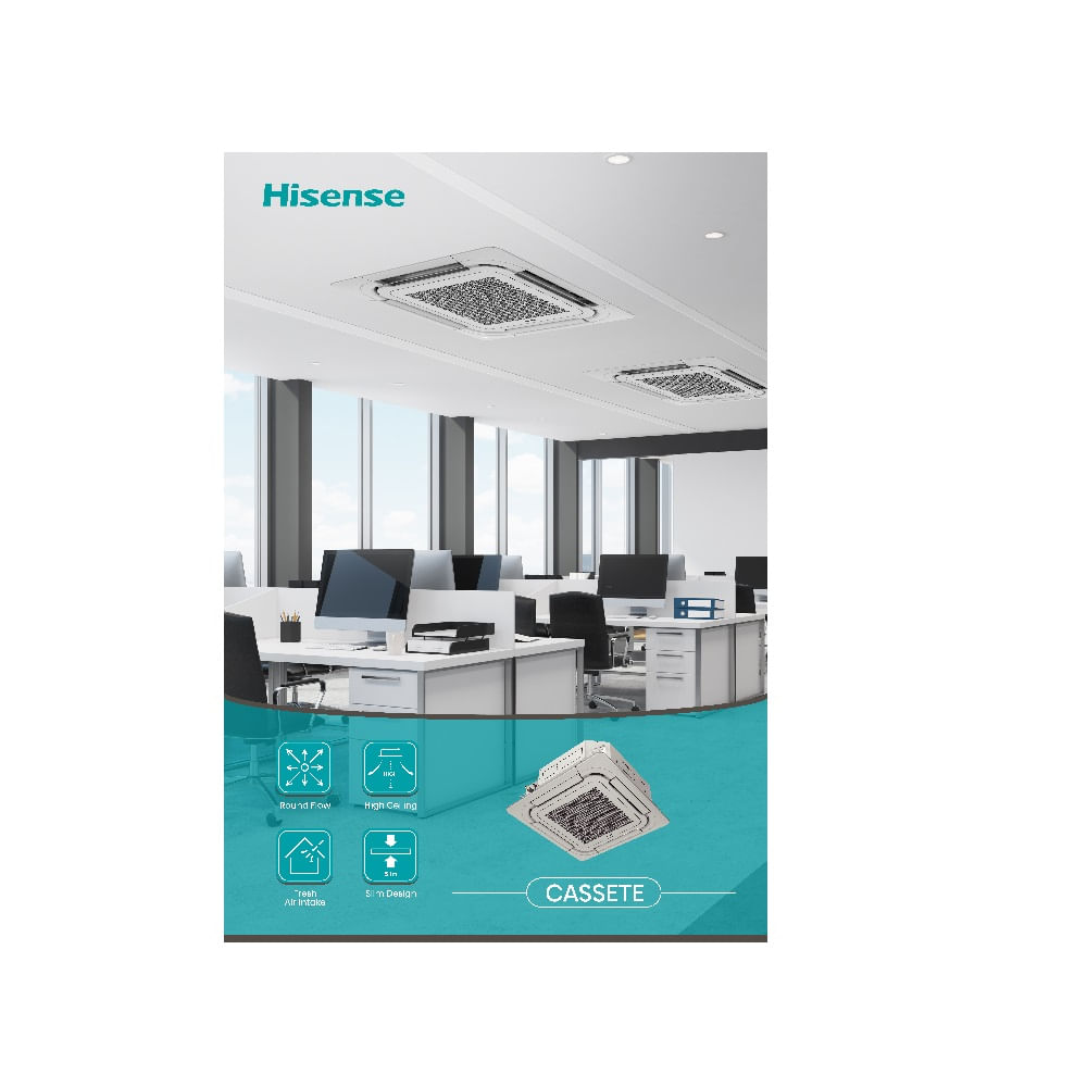 Ar Condicionado Split Cassete Inverter Hisense Wi-fi 56000 BTU/h Quente e Frio Monofásico AUC-60UR2RKA – 220 Volts - Image 10