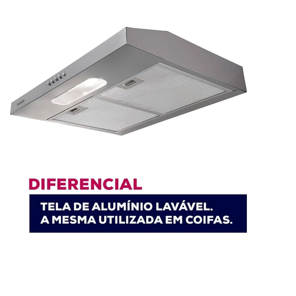 Depurador de Ar Suggar Slim 60cm Prata DPS161PR – 127 Volts - Image 8