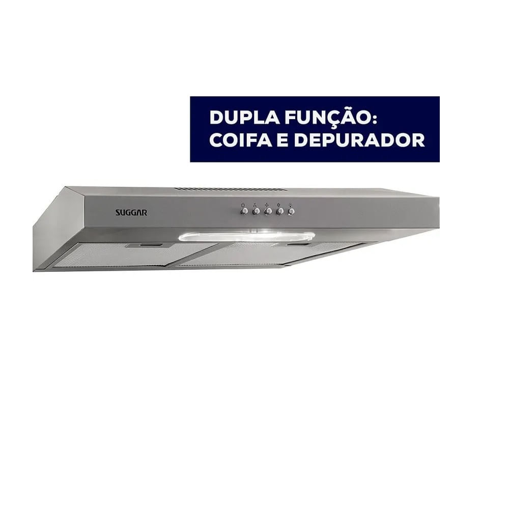 Depurador de Ar Suggar Slim 60cm Prata DPS161PR – 127 Volts - Image 7