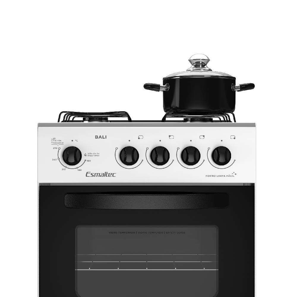 Fogão de Piso Esmaltec 4 Bocas Com Acendimento Manual Branco - Image 5