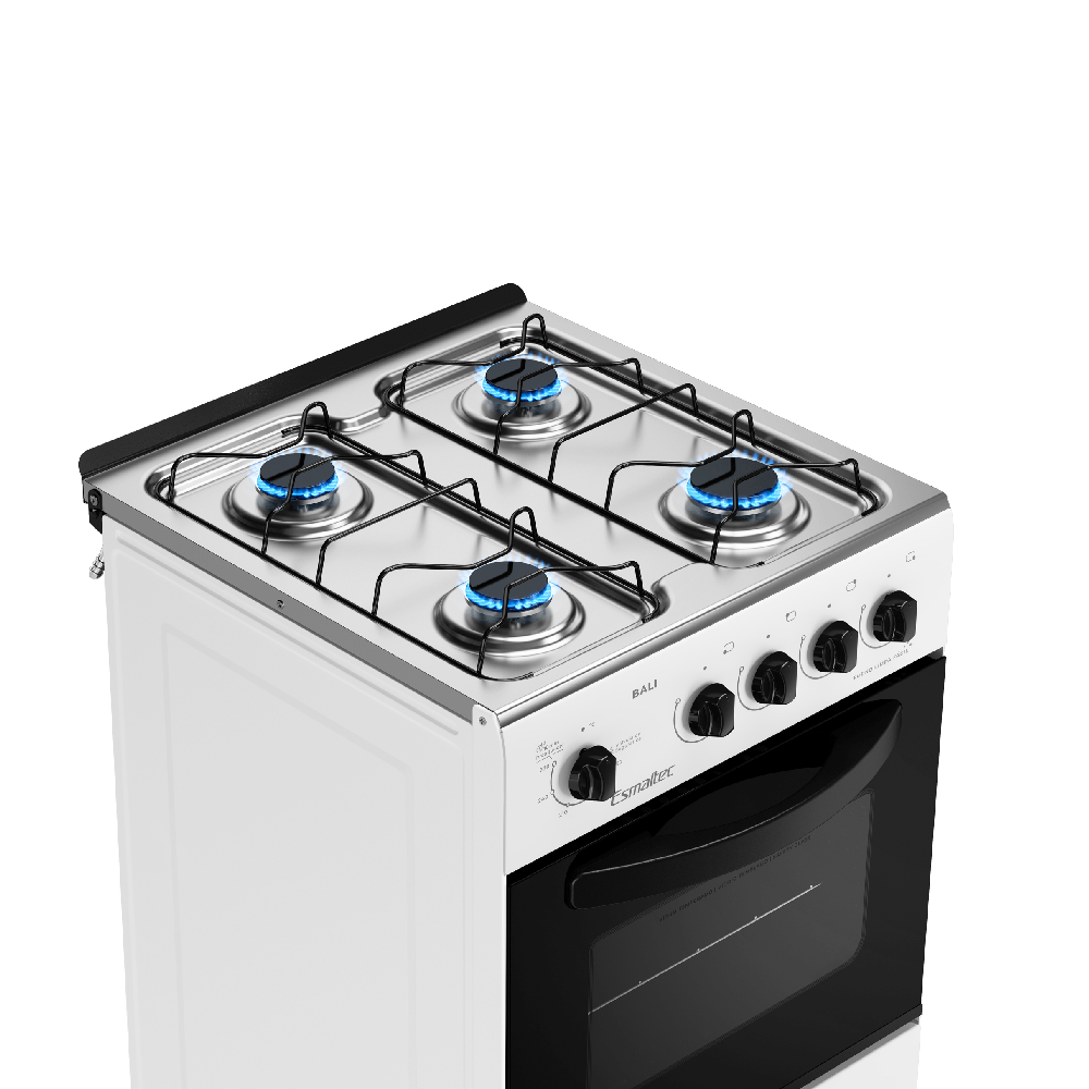 Fogão de Piso Esmaltec 4 Bocas Com Acendimento Manual Branco - Image 4