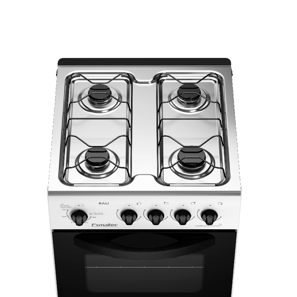 Fogão de Piso Esmaltec 4 Bocas Com Acendimento Manual Branco - Image 3