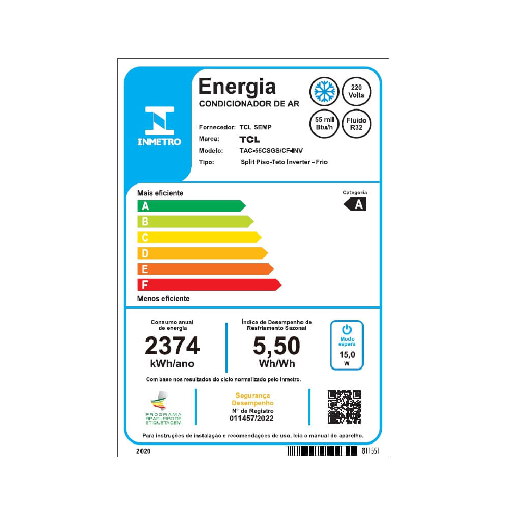 Ar Condicionado Split Piso Teto Inverter TCL 55000 BTU/h Frio Monofásico TAC-55CSGS/CF-INV - 220 Volts - Image 10