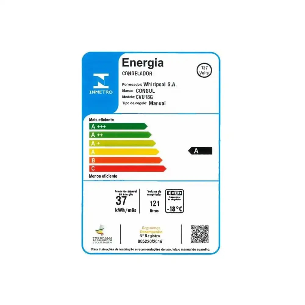 Freezer Vertical Consul 121L CVU18GBANA - 127 Volts - Image 3