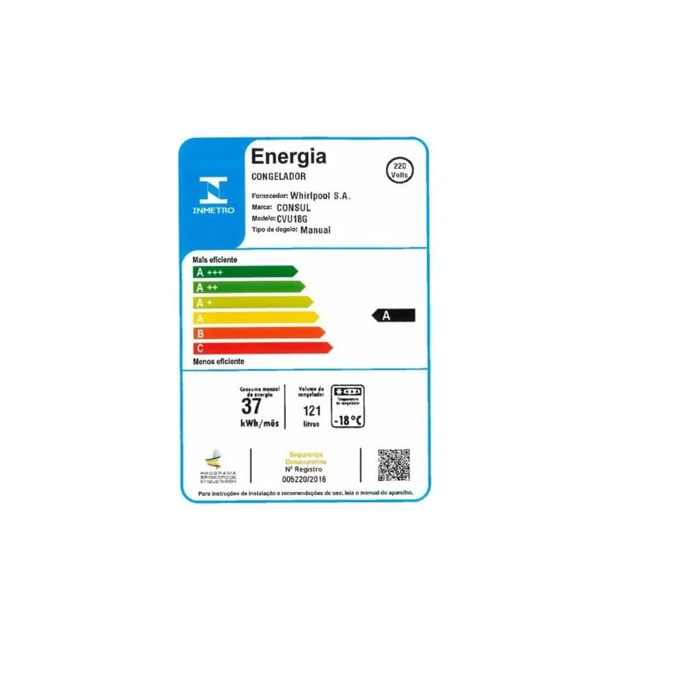 Freezer Vertical Consul 121L CVU18GBBNA - 220 volts - Image 4
