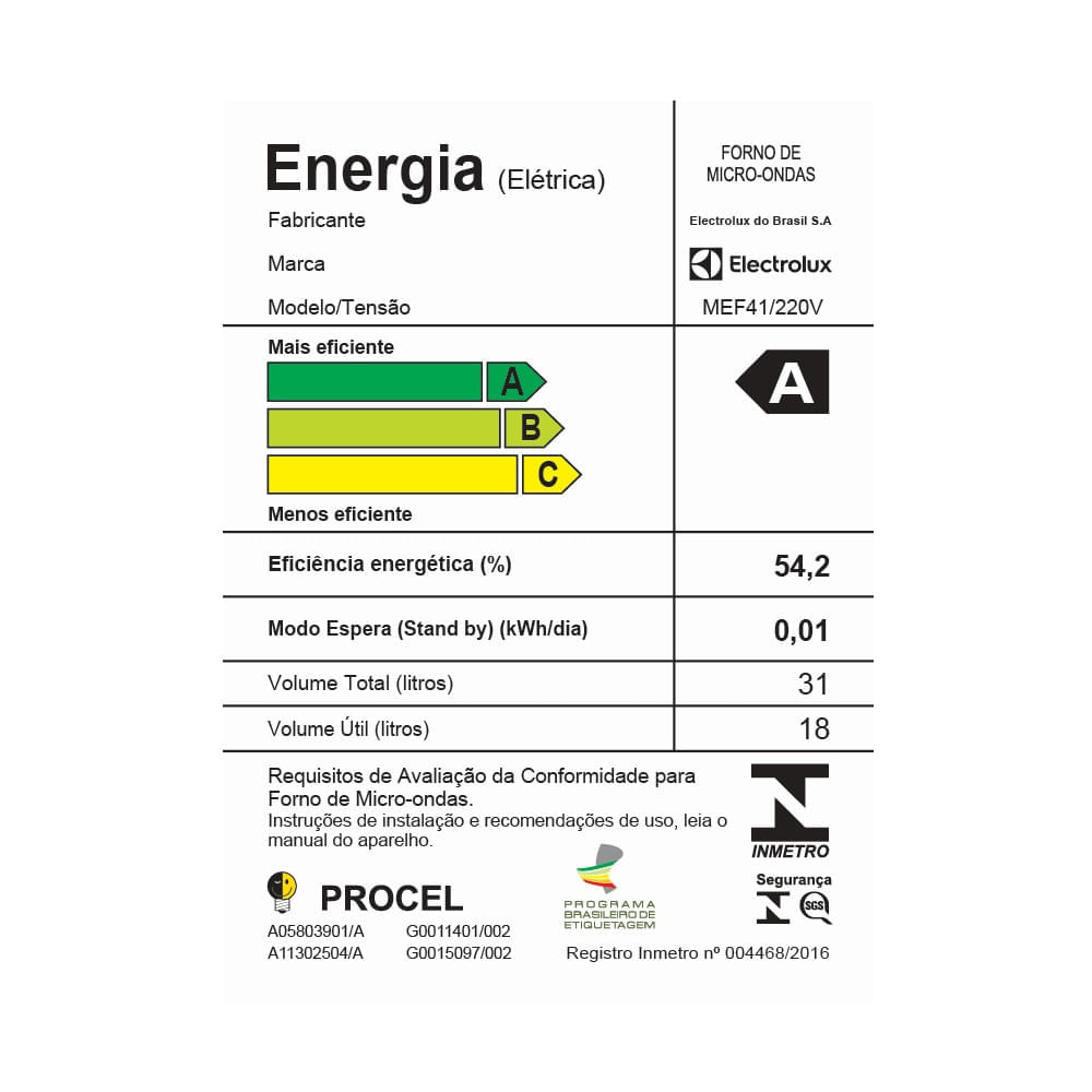 Micro-ondas Electrolux 31 Litros Meus Favoritos Branco MEF41 - 127 Volts - Image 5