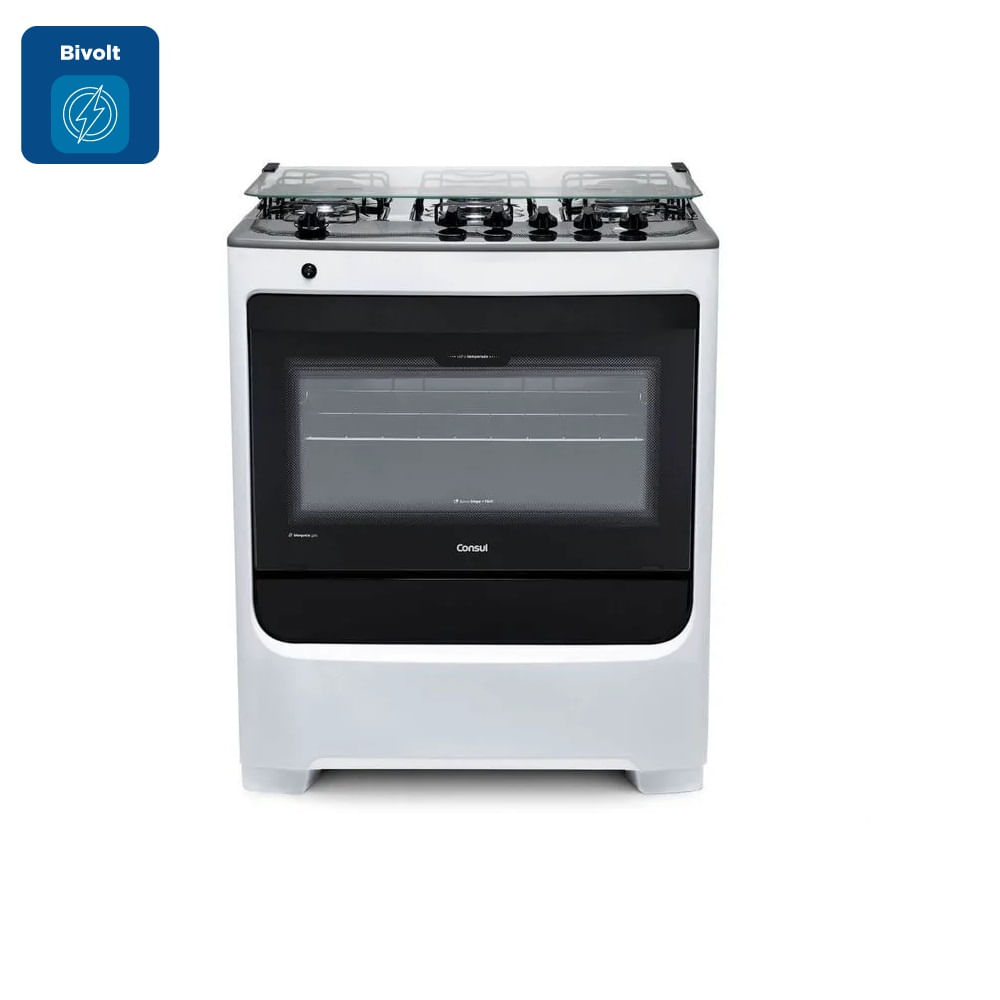Fogão de Piso Consul 5 bocas Acendimento Automático Branco CFS5NAB – Bivolt - Image 2
