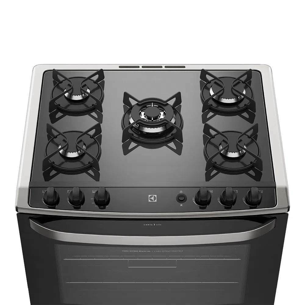 Fogão de Piso Electrolux Mesa de Vidro Inox 5 Bocas 76USV – Bivolt - Image 3
