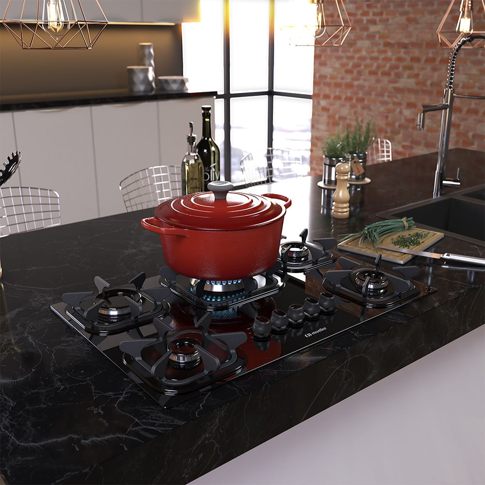 Cooktop Mueller 5 Bocas com Queimador Tripla Chama Preto – Bivolt - Image 7