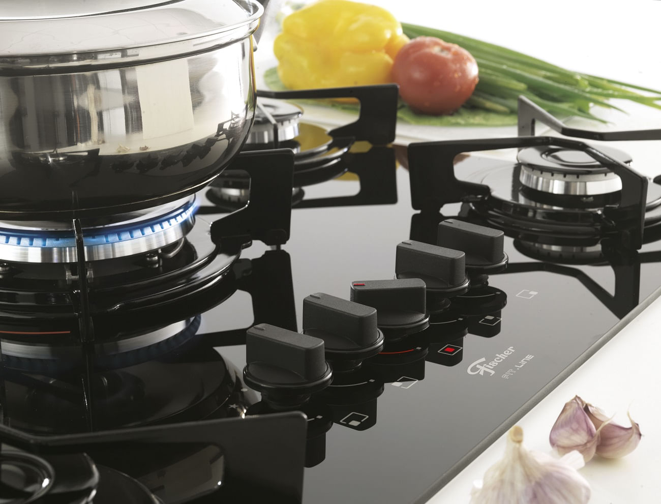 Cooktop a Gás Fischer 5 Bocas Tripla Chama Fit Line Preto – Bivolt - Image 3