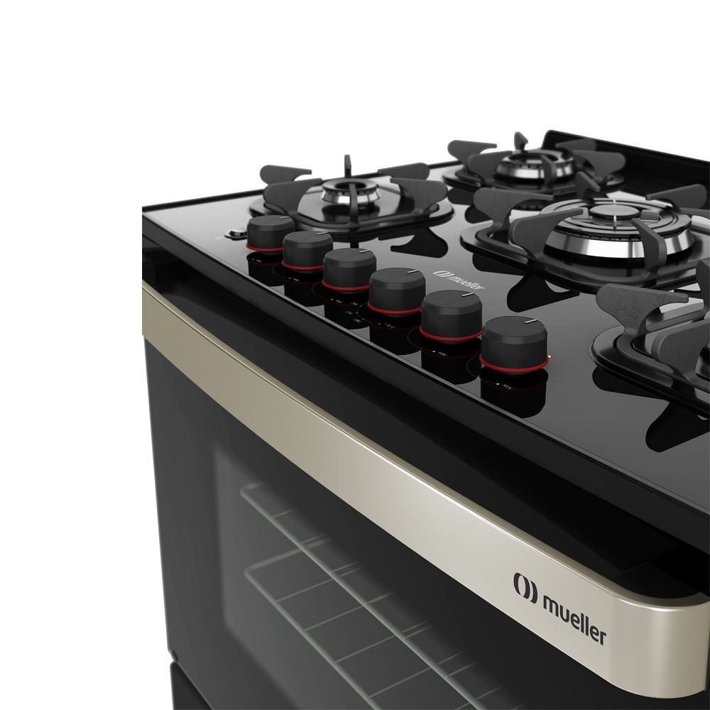 Fogão Mueller 5 Bocas Piacere Vetro Preto Fosco – Bivolt - Image 11