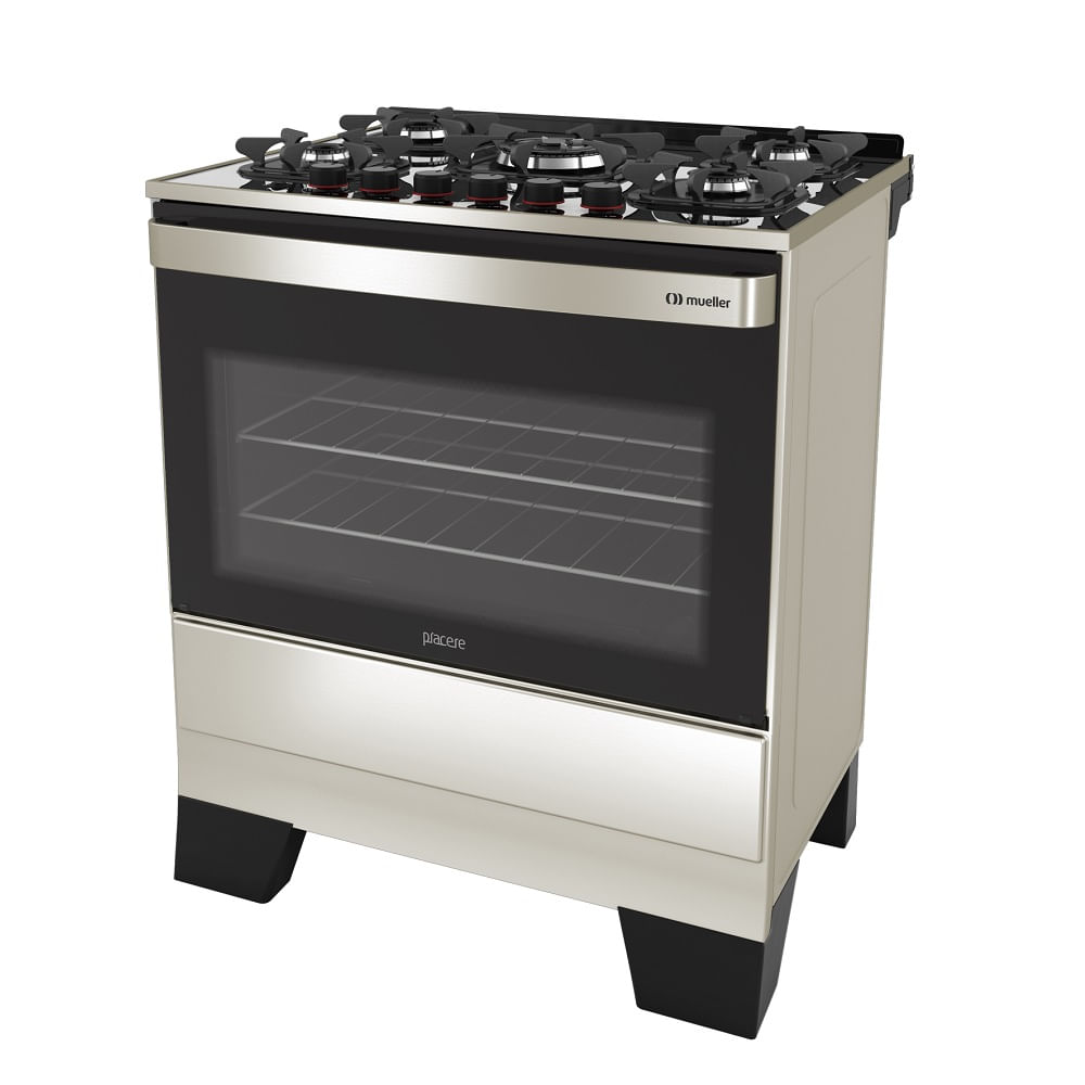 Fogão de Piso Mueller 5 Bocas Piacere Vetro Inox – Bivolt - Image 8