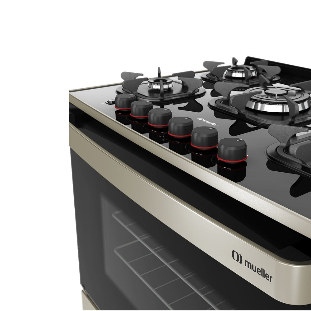 Fogão de Piso Mueller 5 Bocas Piacere Vetro Inox – Bivolt - Image 11