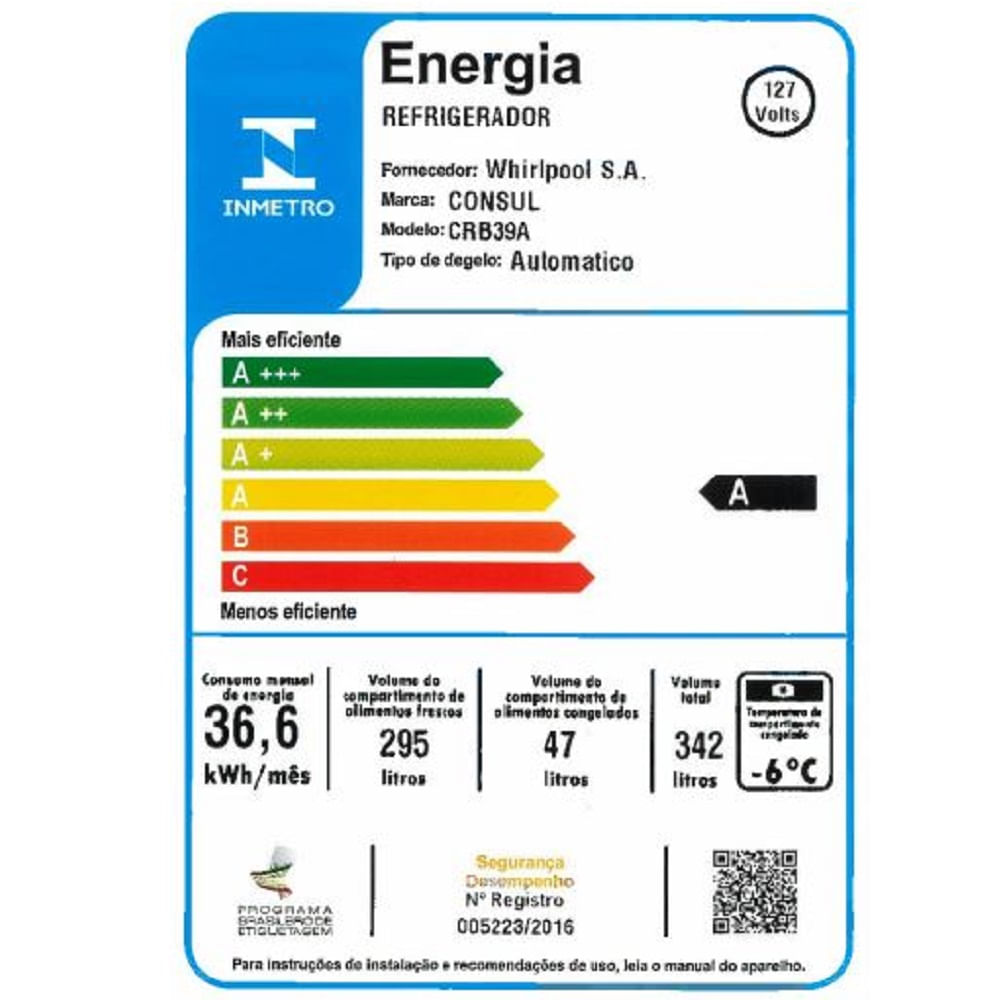 Refrigerador Consul Frost Free 342 litros Inox CRB39AK – 127 volts - Image 3