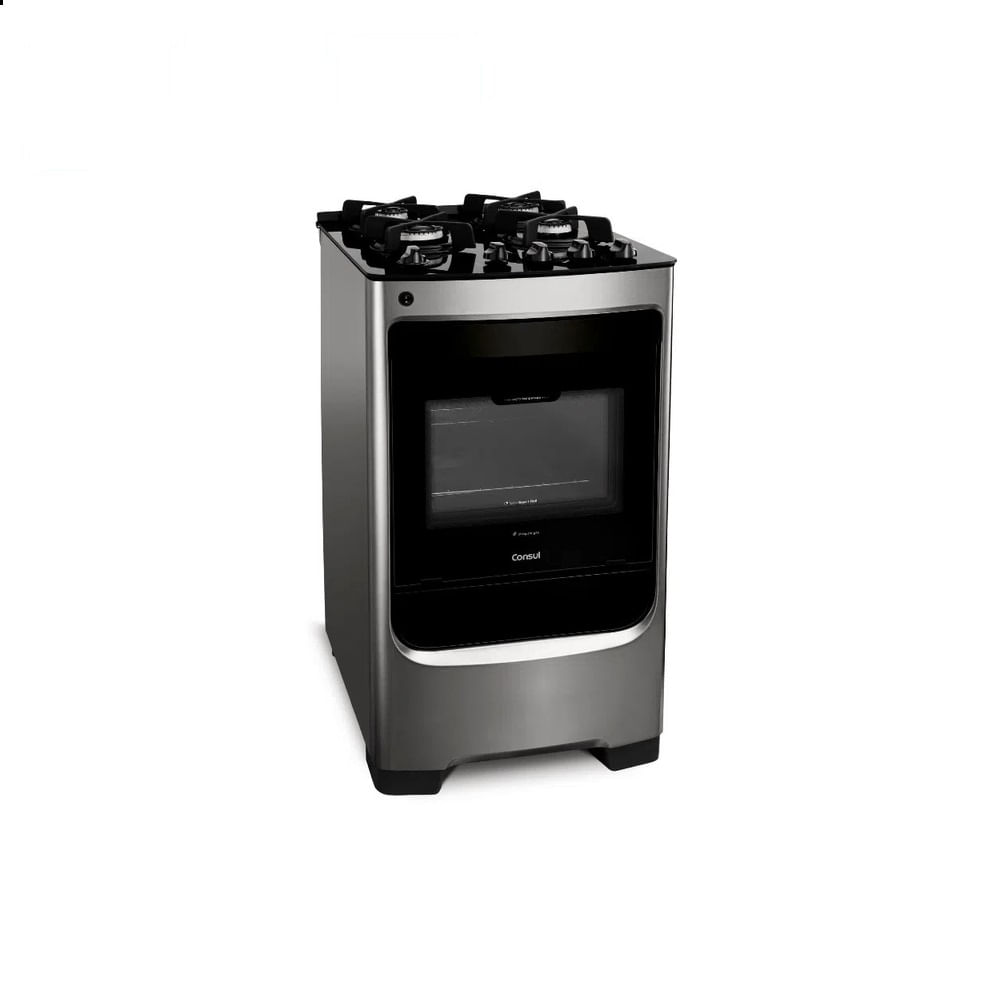 Fogão de Piso Consul 4 Bocas com Mesa de Vidro e Trempe de Ferro Fundido Inox CFO4VAR – Bivolt - Image 3