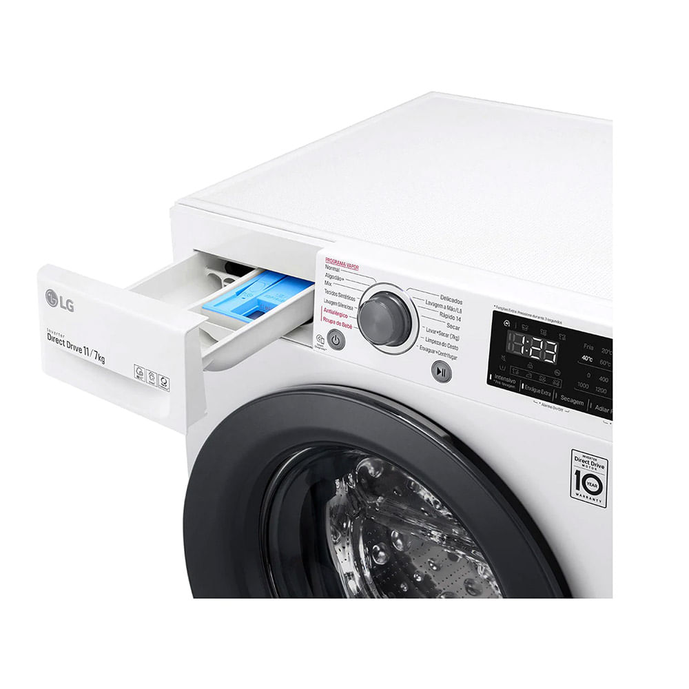 Lava e Seca Smart LG 11Kg com Inteligência Artificial AIDD Branca VC5 – 220 Volts - Image 4
