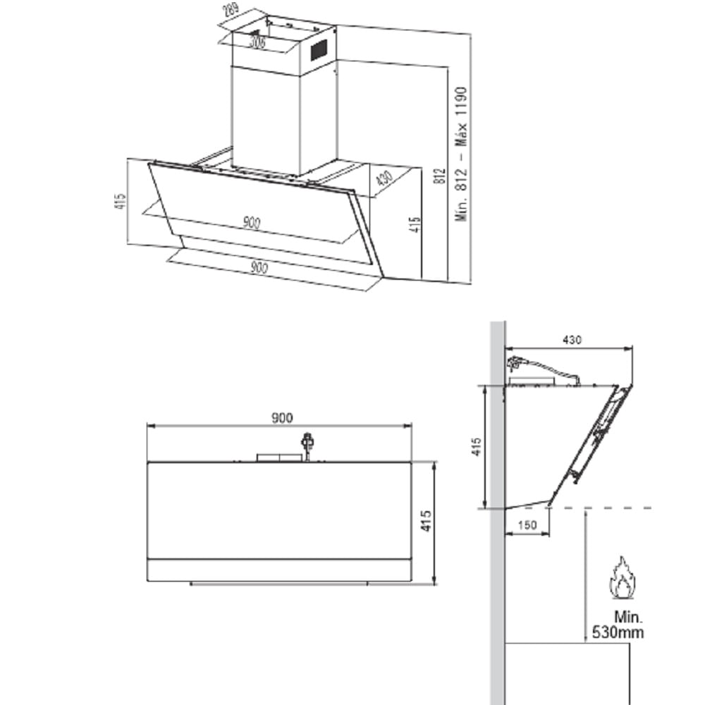 Coifa de Parede Mueller 90cm com Controle de Movimento Preta MCF0290G1 – 220 Volts - Image 11