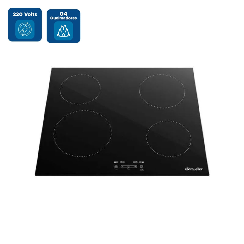 Cooktop de Indução Mueller 4 Bocas com Turbo Preto MCI014BG1 - 220 Volts - Image 2