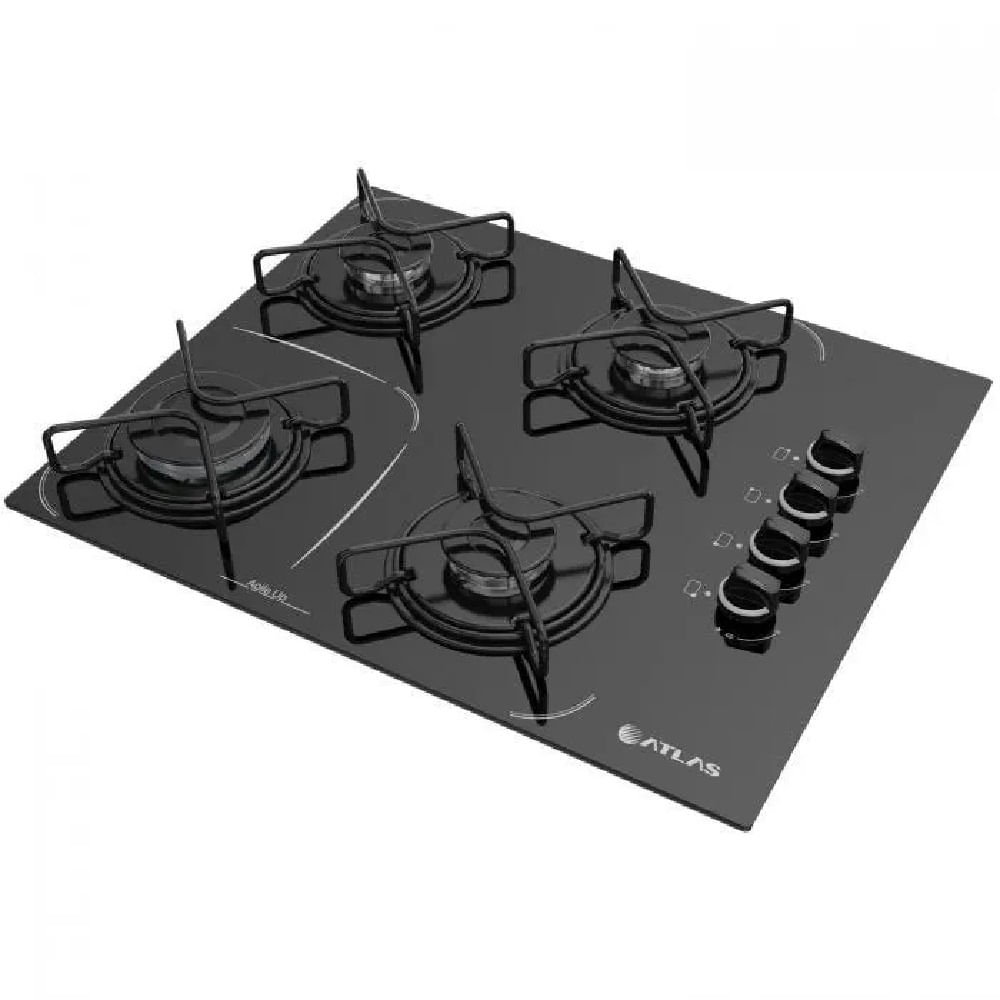 Cooktop Atlas 4 Bocas Agile Up Glass com Acendimento Superautomático e Mesa de Vidro Preto – Bivolt - Image 3