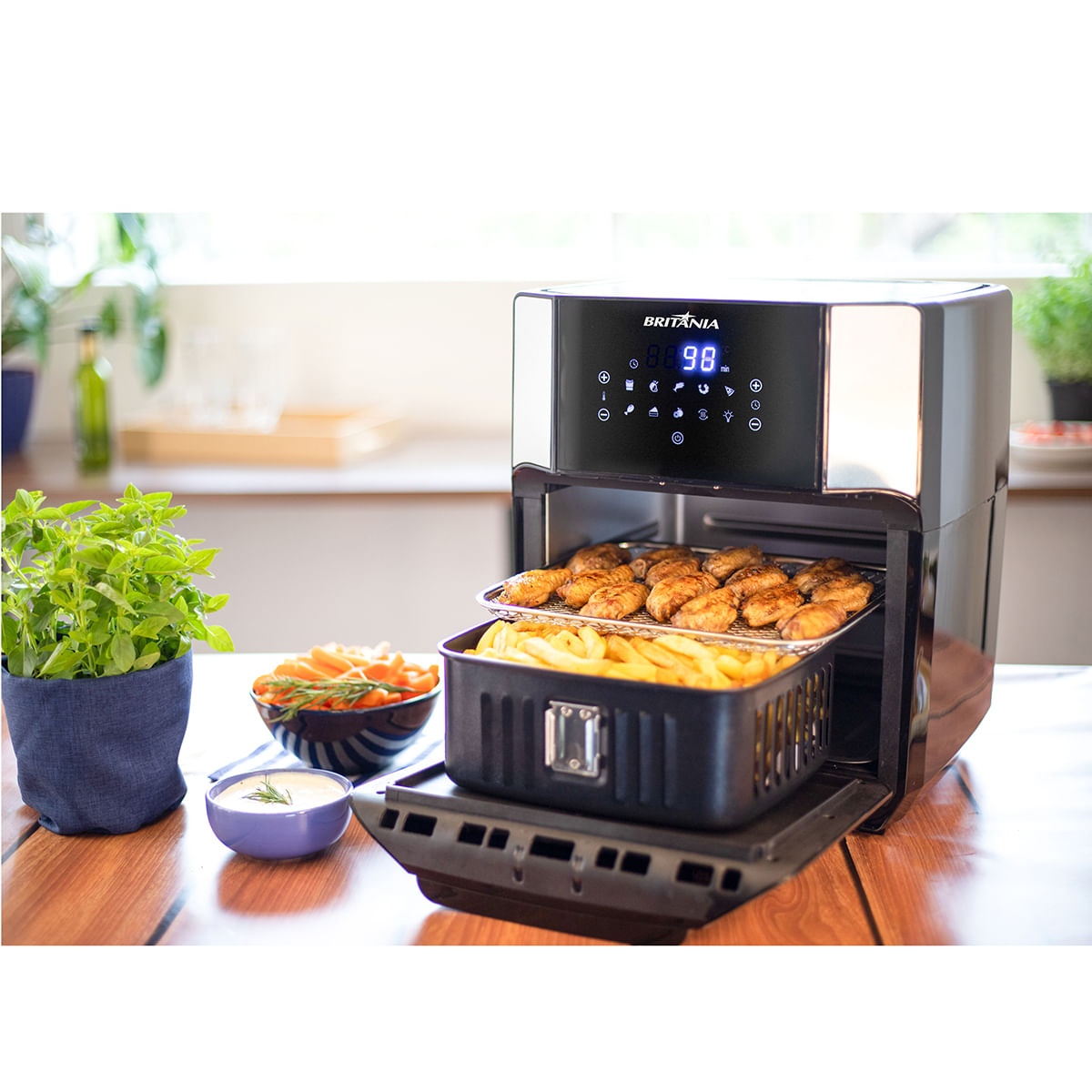 Fritadeira Britânia 12 Litros Air Fry Oven Preta BFR2100P - 127 Volts - Image 26