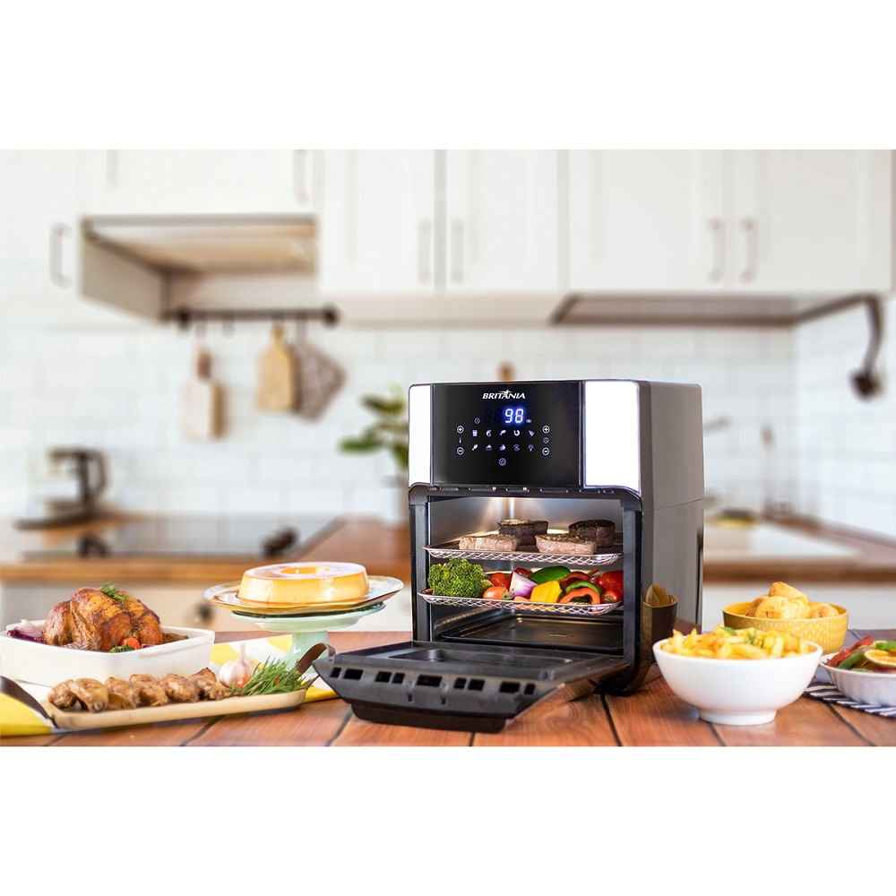 Fritadeira Britânia 12 Litros Air Fry Oven Preta BFR2100P - 127 Volts - Image 41