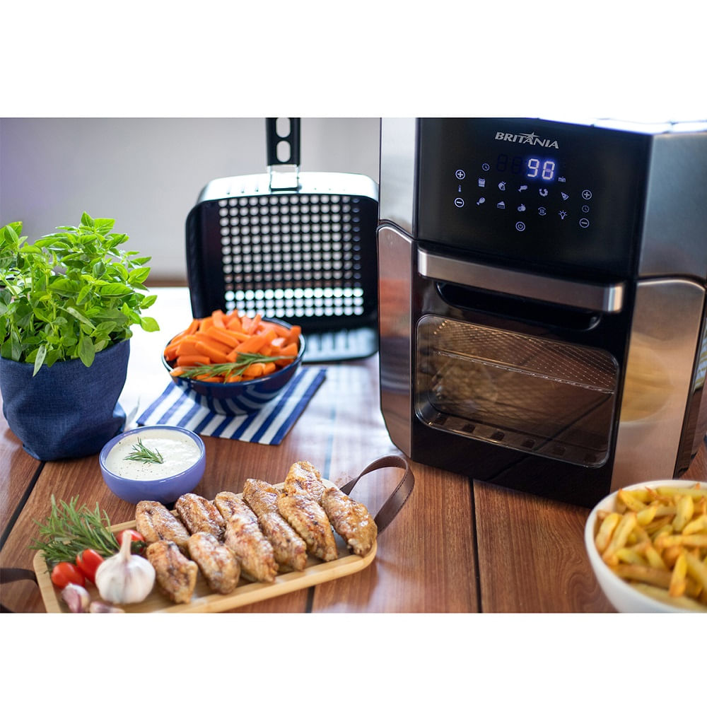 Fritadeira Britânia 12 Litros Air Fry Oven Preta BFR2100P - 127 Volts - Image 27