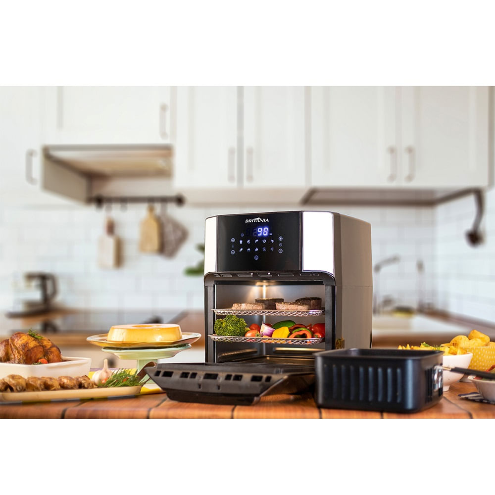 Fritadeira Britânia 12 Litros Air Fry Oven Preta BFR2100P - 127 Volts - Image 39