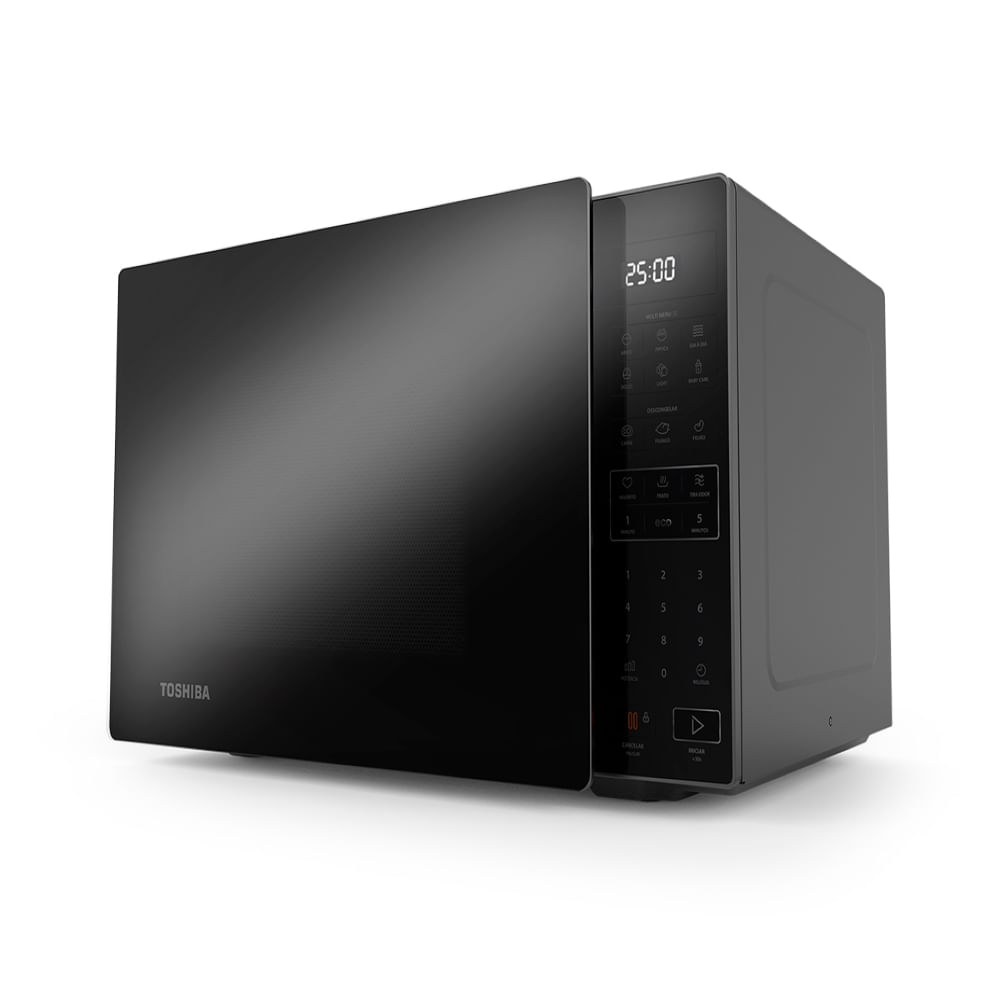 Micro-ondas Toshiba 27 Litros SmartPlate Cinza com Porta Espelhada - 220 Volts - Image 2