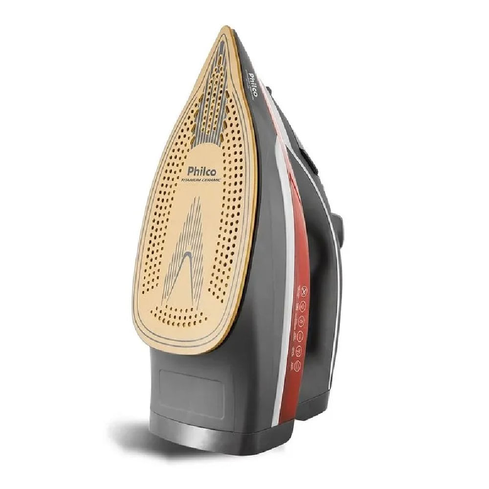 Ferro a Vapor Philco Titanium Ceramic Cinza e Vermelho PFV3200V – 220 Volts - Image 3