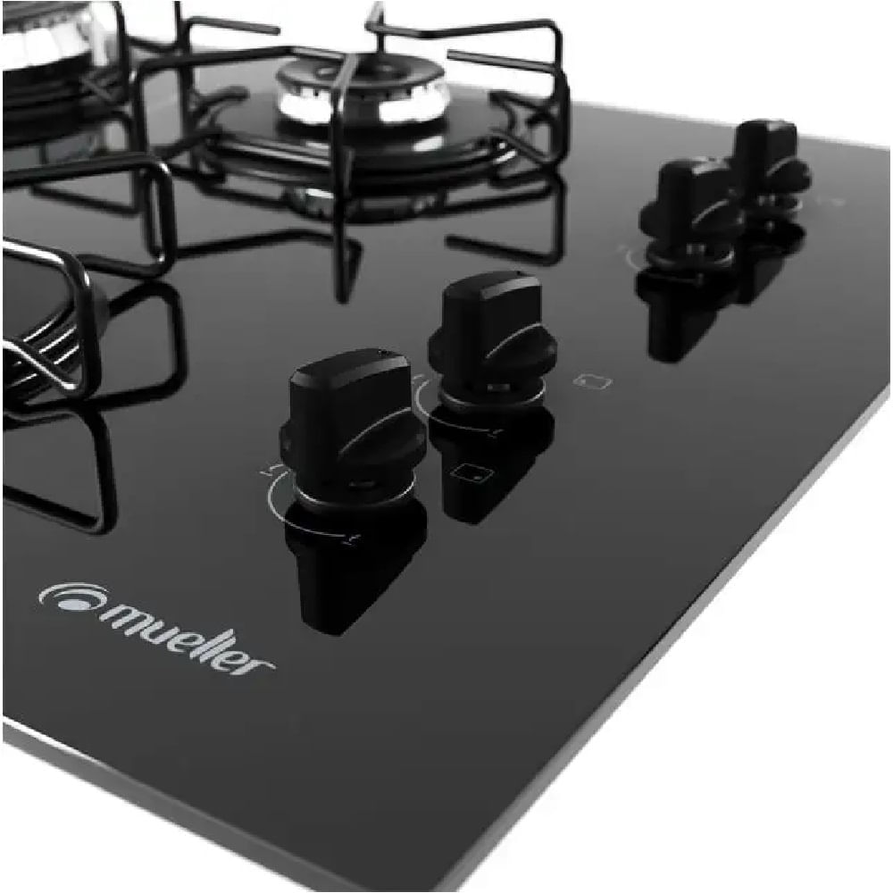 Cooktop a Gás Mueller 4 Bocas Tripla Chama Preto MCG134BG1 – Bivolt - Image 5