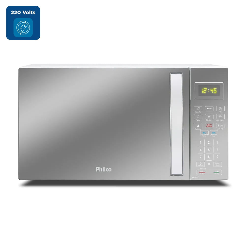 Micro-ondas Philco 28 Litros com Revestimento Limpa Fácil Espelhado Branco PMO28EB – 220 Volts - Image 2